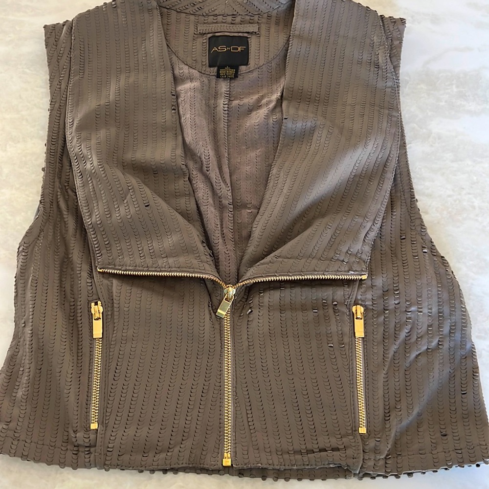 AS by DF woven Leather Vest